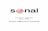 Sonal Adhesives Limited€¦ · Laxmi Industrial Estate, New Link Road, Andheri (West), Mumbai-400053 OR (II) Through email at:-investor@sonal.co.in BRIEF RESUME OF PERSON PROPOSED