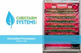 CubicFarms Information Presentation - Zenabis · This presentation, and the information contained herein, is not for release, distribution or publication into or in the United States