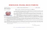 INDIAN RAILWAYMEN€¦ · INDIAN RAILWAYMEN ----- Year 51, Vol. 5 Editor: Shiva Gopal Mishra MAY, 2015 ... thOn the demands of AIRF and other Central Govt. Employee‟s Organizations