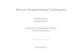 Secure Programming Techniques · Secure Programming for Linux and Unix HOWTO — Creating Secure Software Secure coding: principles and practices, Mark Graff, Kenneth R. Van Wyk,