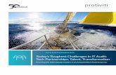 Today s Toughest Challenges in IT Audit: Tech Partnerships ... · Survey Methodology. ISACA and Protiviti partnered to conduct the 8th Annual IT Audit Benchmarking Study in the first