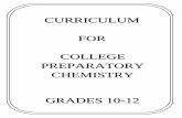 CURRICULUM FOR COLLEGE PREPARATORY CHEMISTRY … · 2016-09-20 · RAHWAY PUBLIC SCHOOLS CURRICULUM UNIT OVERVIEW Content Area: College Preparation Chemistry Unit Title: Introduction