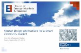 Market design alternatives for a smart electricity market · 28.09.2016 Global market (G) Grid bottleneck Model region (M) Key alternative market designs Market design Variable grid