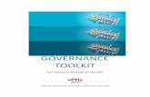 GOVERNAN E TOOLKIT · 2018-12-14 · GOVERNANCE TOOLKIT • • • 4 CHAPTER 1: Introduction What is Governance? In general terms, governance can be thought of as the stewardship