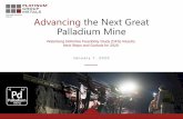 Advancing the Next Great Palladium Mines1.q4cdn.com/169714374/files/doc_presentations/2020/01/Platinum … · Overview of Platinum Group Metals Ltd. • Research and development using