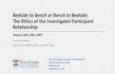 Bench to Bedside or Bedside to Bench: The Ethics of the ... · 1. Describe the historical roots of the investigator-participant relationship 2. Explain the therapeutic orientation