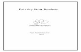 Faculty Peer Review 2017 · Peer Review Council • Second Week First Meeting to Agree on Process Review Panel of September • Fall: Observations, Regularly Scheduled Meetings Review
