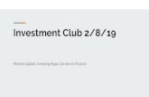 Investment Club 2/8/19 - Lafayette College · The Dollar “Strong dollar bad! Weak dollar good!” Dollar vs. Naira Strong dollar = nobody else buys US stuff Hurts US companies who