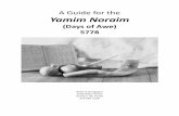 A Guide for the Yamim Noraim - Beth El Synagogue Durham, NCbetheldurham.org/wp-content/uploads/2017/08/HH-Booklet... · 2017-08-31 · A Guide for the Yamim Noraim (Days of Awe) 5778