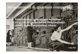 Teleportation (continuous variables) • LOQC (KLM (msmt ...aephraim/2206/2206-12-lect13.pdf · Recall Quantum Teleportation (And the other three results just leave Bob with a unitary