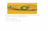 Notes on General Relativity and Cosmology Oxford Physics ... · lent blend of observations, theory and history of cosmology, as part of a more general study. Good general reference