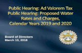 Board of Directors March 13, 2018mwdh2o.com/PDF_Who_We_Are_Proposed_Property_Tax_Rates... · 2018-03-14 · restricts ad valorem property taxes to ... facilities benefitting Metropolitan