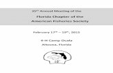 Florida Chapter of the American Fisheries Society · 2018-08-18 · *Student presentation, Presenter Annual Meeting of the Florida Chapter American Fisheries Society February 17-19,