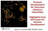 Development for Vaccines Advisory Committee Highlights ... · • Roadmap progress, 2015: Global HSV-2 & HSV-1 estimates, HSV vaccine impact modelling consultation, work plan for