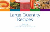 How to Use this Large Quantity Recipe Resource · December CRANBERRIES Recipes: Oatmeal Cranberry Cookies Cranberry Couscous PEARS Recipes: Honey Baked Pears Peachy Glazed Pears CARROTS