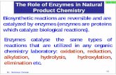 Product Chemistry · protein molecules termed as cofactors. Coenzymes are organic molecules that are required by certain enzymes to carry out catalysis. Cofactors are classified as