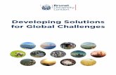 Developing Solutions for Global Challenges · Our Global Challenges research objective is to create new knowledge and drive innovation to develop more equitable access to sustainable