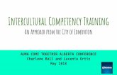 Intercultural Competency Training...including intercultural training design and delivery Find out local intercultural experts and resources in your areas Find champions and allies