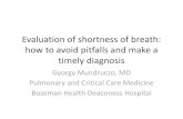 Evaluation of shortness of breath: how to avoid …...Evaluation of shortness of breath: how to avoid pitfalls and make a timely diagnosis Gyorgy Mundruczo, MD Pulmonary and Critical