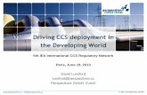 Driving CCS deployment in the Developing World · · info@perspectives.cc Recap: CCS in the CDM Industry interest in submitting CCS projects under the CDM since 2003/2004 Several