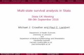 Multi-state survival analysis in Stata · 2016-09-13 · single event of interest I In practice, there are many clinical examples of where a patient may experience a variety of intermediate