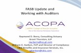 FASB Update and Working with Auditors · 13/12/2018  · using scale MP-2015 –RP-2014 mortality fully generational using projection scale MP-2015 –RP-2015 projected with scale