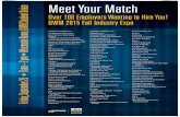 Meet Your Match - University of Wisconsin–Milwaukee · 2015-09-22 · Meet Your Match Over 100 Employers Wanting to Hire You! UWM 2015 Fall Industry Expo Companies Registered: A-C