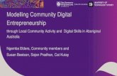 Modelling Community Digital Entrepreneurship...Community Digital Entrepreneurship Platform CRICOS code 00025B UNIVERSITY OF TECHNOLOGY SYDNEY AIATSIS ANIRC 2019 8 [Entity Name] Co-design