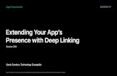 250 Extending your App's Presence with Deep Linking · Deep Linking Getting started Add entitlement for your domains Create an apple-app-site-association and add it to your website
