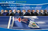 United Democratic Party Manifesto - Caribbean Elections · Our manifesto charts our plan for meeting the economic crisis with decisive action and Caymanian determination. The UDP