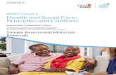 WJEC Level 2 Health and Social Care: Principles and Contexts · Level 2 Health and Social Care: Principles and Contexts 6 Assignment 1 Option 2 Case Study - Assessment Summer 20XX