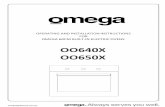Omega OO640X, OO650X MANUAL a · 19. Do not use harsh abrasive cleaners or sharp metal scrapers to clean the glass oven door glass as it can scratch the surface, which may result