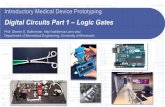 Introductory Medical Device Prototyping...Prof. Steven S. Saliterman Topics CMOS logic. Designing with NI Multisim (SPICE) and Ultiboard software. Boolean logic. CMOS packaging and