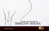 driven b INGENUITYand BRIGHT IDEAS - UPSprocesses and has published several articles on data acquisition and industrial automation. UPS manages one of the largest, most productive