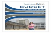 Southwest Wisconsin Technical College District1 June 2015 Dear Friends: Southwest Wisconsin Technical College is pleased to present its budget for 2016-2017. If you have questions