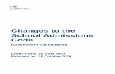 School Admissions Code consultation document · school in a more timely manner, as the process intended. Alongside making various changes to the Code, we also intendin due course