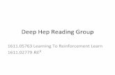 Deep Hep Reading Group · regret RT for 150 test episodes, averaged over the top 5 hyperparameters for each agent-task conﬁguraon, where the top 5 was determined based on performance