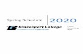 Spring Schedule 2020 - Brazosport College · 979-230-3600  Page 5 Essentials of Excel Microsoft Excel is a program used to present data in a spreadsheet or a table of rows and