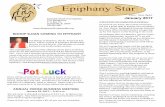 Epiphany Star - Amazon S3€¦ · Epiphany” and designated ishop’s Discretionary Fund. night suppers Epiphany Star There will be a Parish Pot Luck dinner in honor of the visit