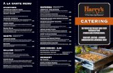 à la carte menu - Harry's Seafood Bar & Grille · Jambalaya (rice or pasta) or Crawfish or Shrimp EtouffÉe or Harry’s Style Chicken Louisiana Purchase $12.99 per person French