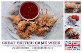 GREAT BRITISH GAME WEEK GREAT BRITISH · GAME WEEK GREAT BRITISH A WEEK-LONG CELEBRATION OF PROMOTING AND ENJOYING WILD GAME 25 NOVEMBER – 1 DECEMBER 2019 #GBGAMEWEEK. Title: Layout