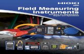 FMI Catalog: 2020 Field Measuring Instruments · HIOKI's development, production, sales and service (repair and calibration) of electric measuring instruments are certified under