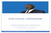 Programme version WEB (en) · Mohamed!Ali!Bathily!–!Mali!Presidential!Candidate! 2!!!My program is for you, You, Malian women who support this country without ever complaining.