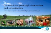 Get small and grow big! innovation and consolidation...Cornell INSEAD WIPO & Global Innovation Index 2014. ... 2015 3.52 9.97 22% 3. Sorghum 2015 1.76 10.85 34% 22-34% improvement
