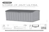 STORE-IT-OUT ULTRA · 2018-12-07 · STORE-IT-OUT ULTRA A-2155-6 572087 WARRANTY ACTIVATION Thank you for your purchase of the Keter shed. In order to activate your warranty, please