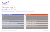 Exam timetable May/June 2018 - Heckmondwike Grammar School · GCSE EXAM TIMETABLE MAY/JUE 2018 Timetable notes General notes 1. GCSE and GCSE Applied (Double Award) exams are timetabled
