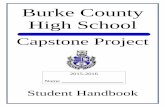 Burke County High School · Oct. 23 Draft of Resume Due Nov. 13 Deadline for ALL mentor hours—Work with mentor completed Jan. 15 Letter to Judges Due Jan. 29 1st Draft Due (minimum