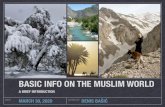 BASIC INFO ON THE MUSLIM WORLDcourses.washington.edu/jsisa402/Lecture_Notes... · 3/30/2020  · There are also important minority religions like the Bahá'í Faith, Yazdânism, Zoroastrianism,