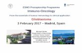 ESMO Preceptorship Programme Immuno-Oncology · ESMO Preceptorship Programme ... Glioblastoma 3 February 2017 – Madrid, Spain. Disclosures Research grants: Acceleron, Actelion,