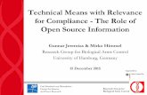Technical Means with Relevance for Compliance - The Role of …httpAssets)/A5121... · 2016-03-08 · Facebook Annotations: Wikimapia Free access to images with high resolution Global